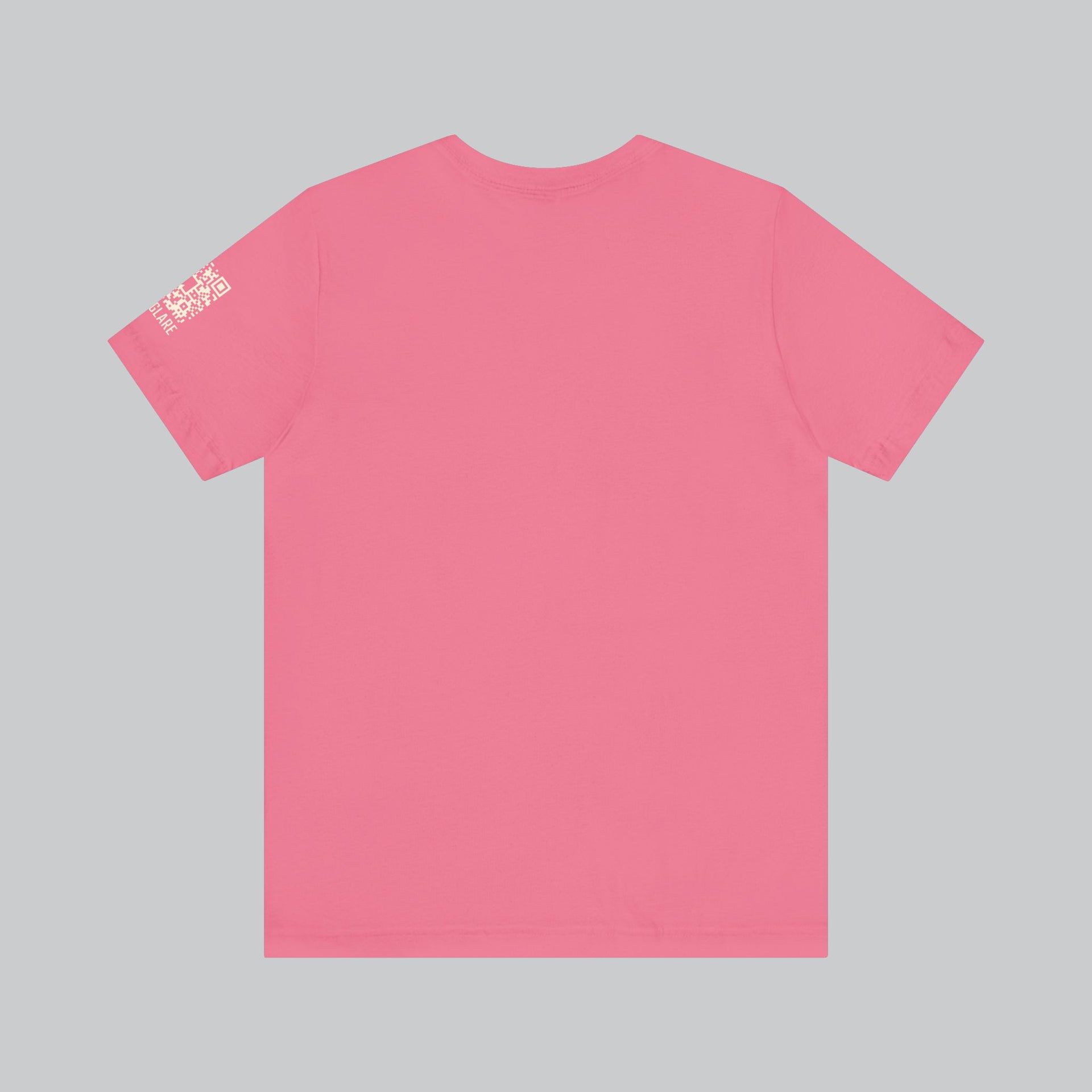 Image of pink color t shirt back with saying "make motherhood great again" in white text with REDGlare arrow logo celebrating motherhood and not wokeness